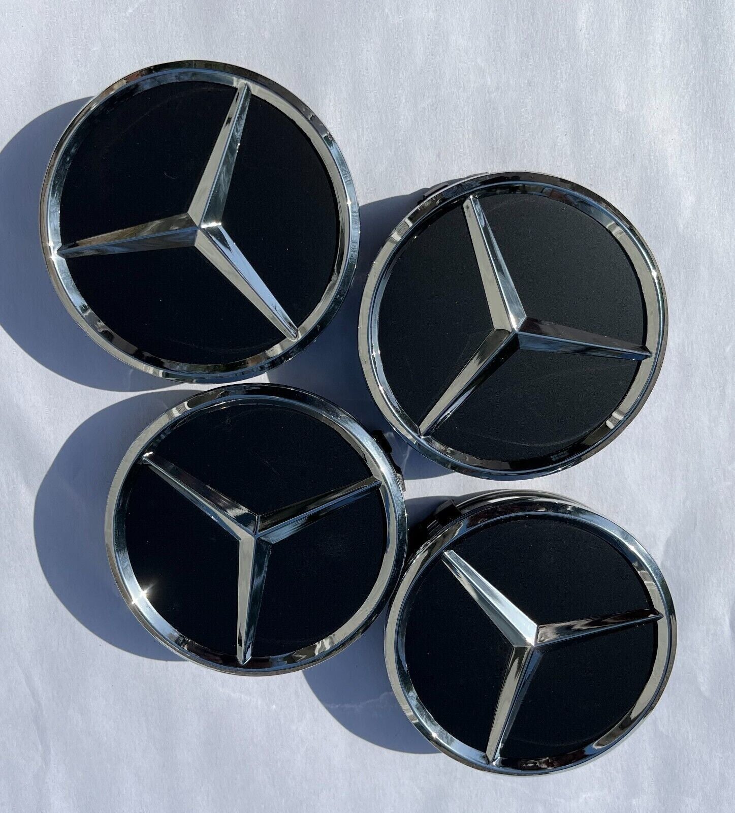 for MERCEDES-BENZ 75mm AMG WREATH 4-piece wheel center cap set