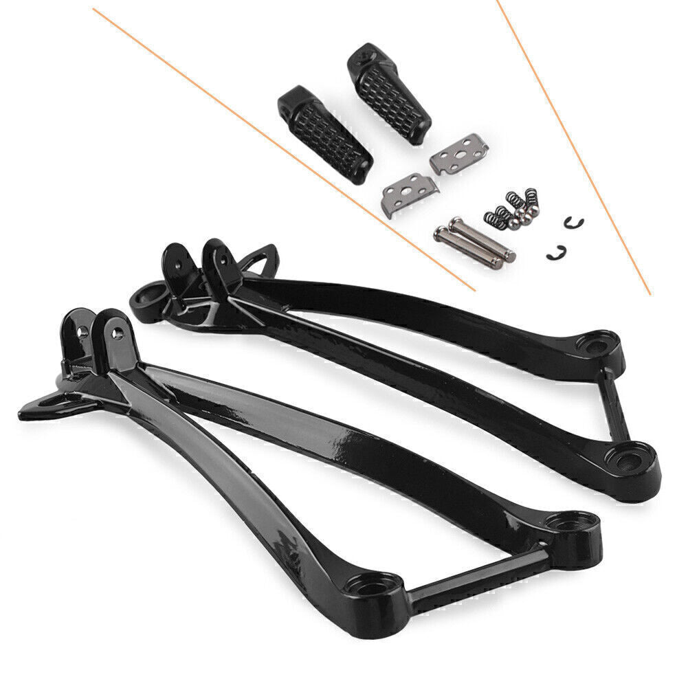 Rear Passenger Footrest Foot Pegs Brackets for Kawasaki ZX10R 2008 -2010