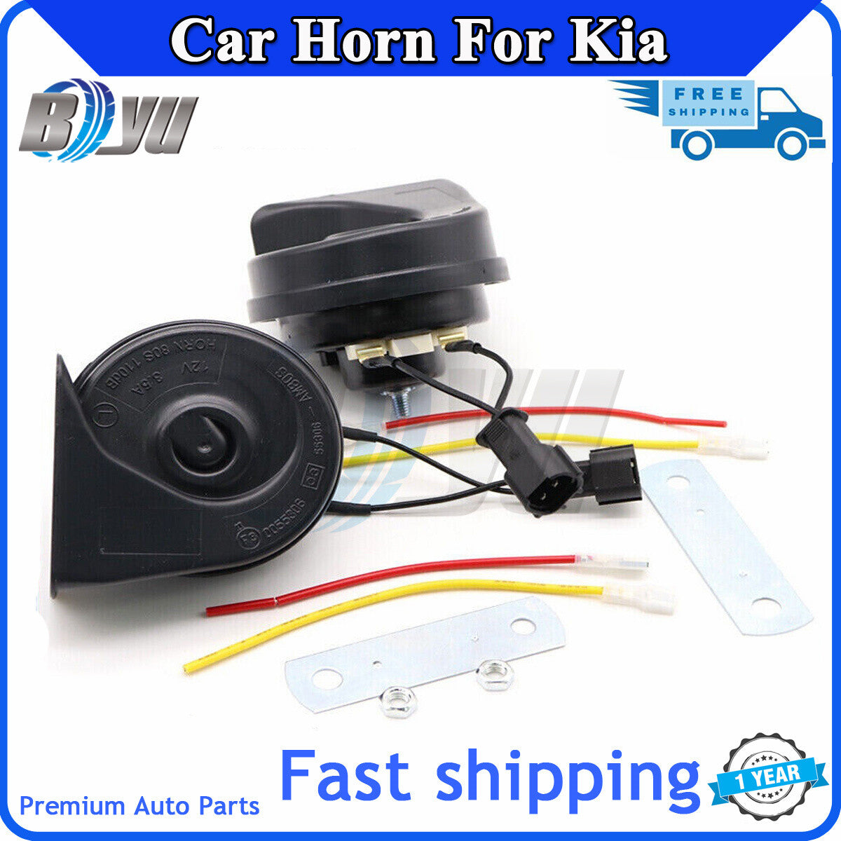 Dustproof, loud car horn, 12V, 110db, Teflon coating technology suitable for Kia waterproofing.
