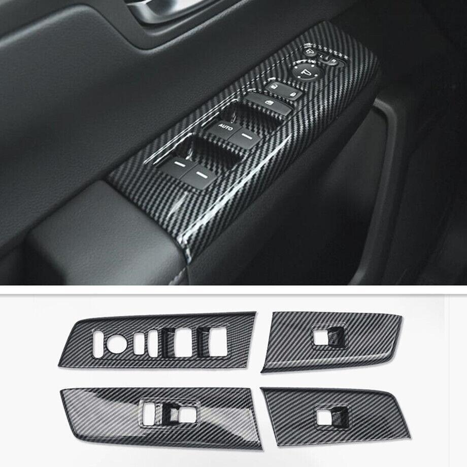 for Honda CR-V 2023-2024 Window Lift Switch Button Panel Trim4 Carbon Fiber ABS