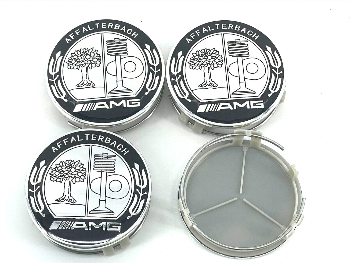 4-piece wheel center caps, Amg Affalterbach 75mm rim
