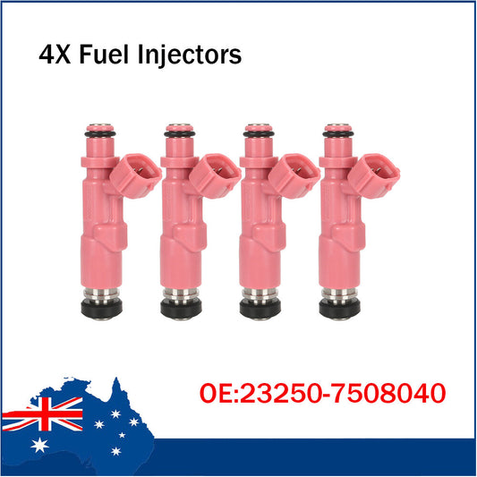 4x Fuel Injectors 23250-75080 Fit for Toyota Tacoma 4Runner 2.4L 2.7L 1998-2004