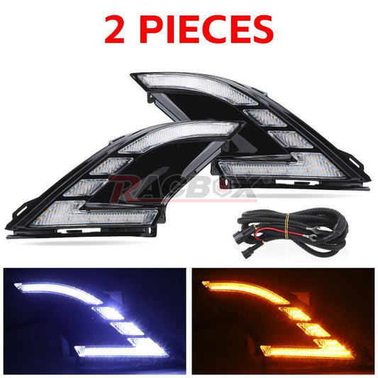 2x Front Bumper Fog Lights LED DRL for Honda Accord 2023-2024 Turn Signal Lamp