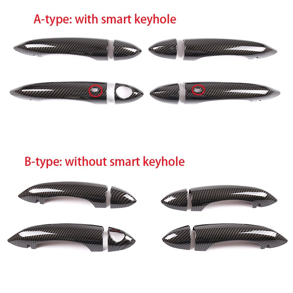 for Alfa Romeo Giulia / for Stelvio 2017-2020 Outer Side Door Handle Cover ABS Carbon