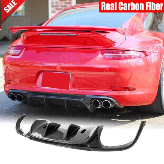 For 2012-2015 for Porsche 911 991.1 Carbon Fiber Rear Bumper Lip Diffuser