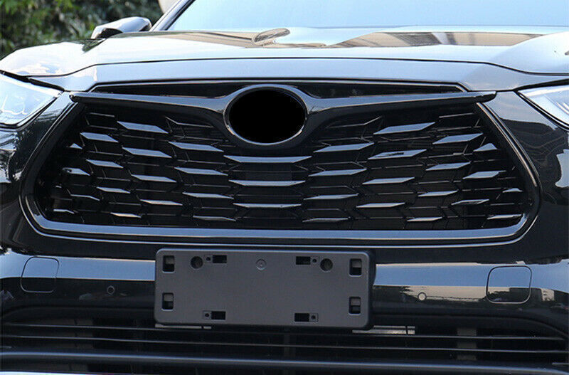 for Toyota Highlander 2020-2023 black Front Center Mesh Grille Grill Strip Cover
