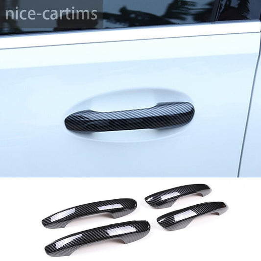 for Mercedes-Benz C Class W206 2022+ABS Carbon Fiber Side Door Handle Panel Trim