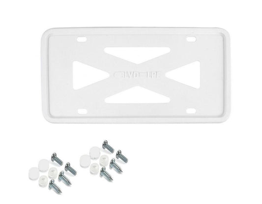 1 piece of white silicone car license plate frame cover for trunk suitable for Saab for Smart