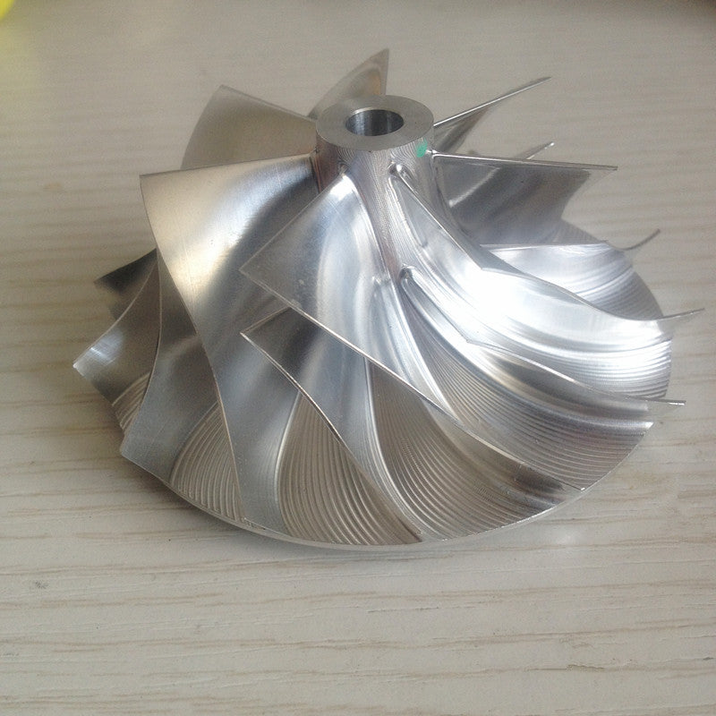TD07S 57.69/78.00 mm 7+7 Blade Racing Turbine Milling/Burnt Compressor Wheel