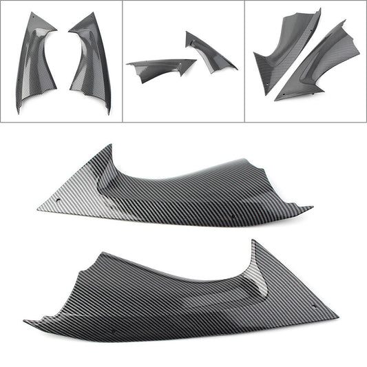 for Yamaha YZF-R6 08-16 Carbon Fiber Look Front Dash Air Tube Trim Cover Fairing