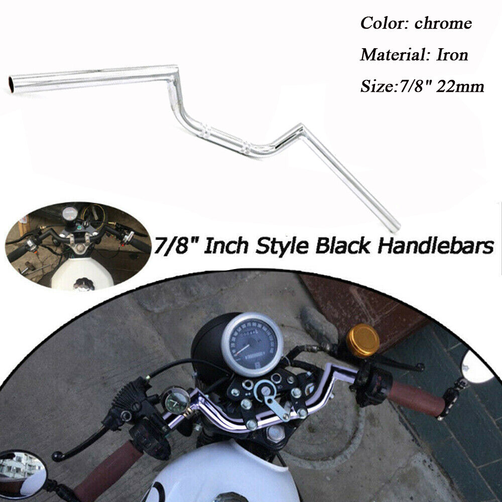 Motorcycle 22mm 7/8 Wide Handlebar For Chopper Cafe Racer for Honda Motor Drag Bar