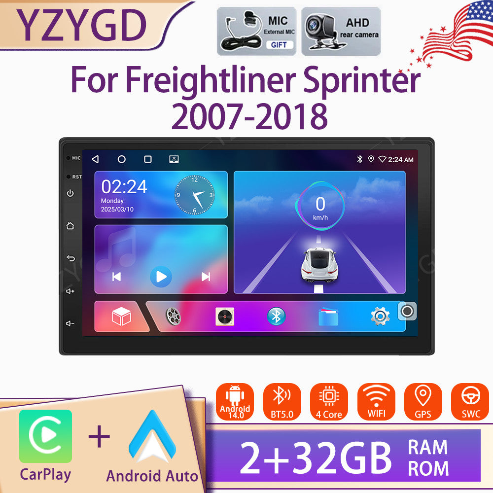 for Freightliner Sprinter 2007-2018 Car Radio Android CarPlay Stereo GPS Screen