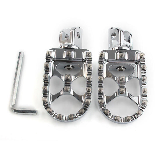 Chrome CNC Footpeg Footrestset for Harley 2018-19 Softail Low Rider Fat Boy Slim