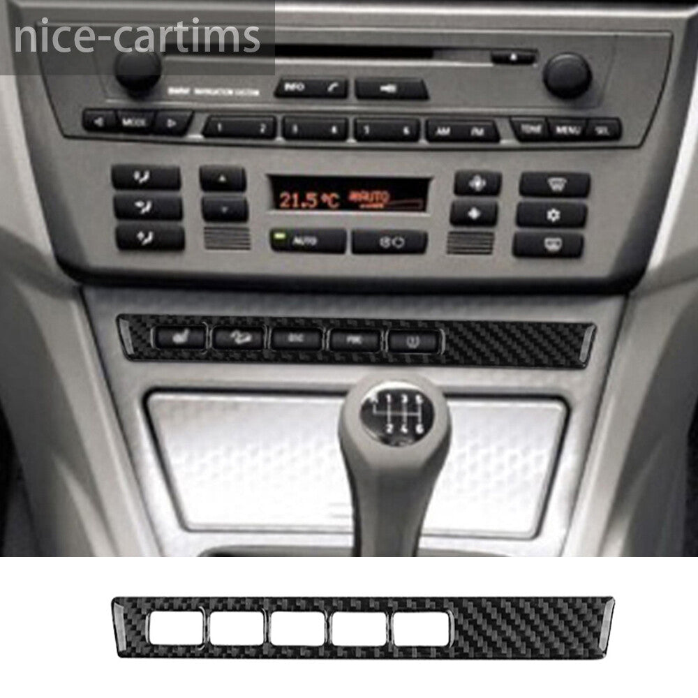 Carbon Fiber Console Multi-function Button Cover for BMW X3 E83 2004-2010 Type-B