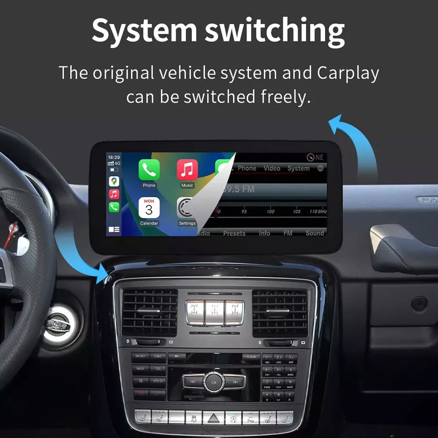 12.3-inch wireless Android Auto Touchscreen for Mercedes-Benz G-Class W463 NTG4.5/5 CarPlay