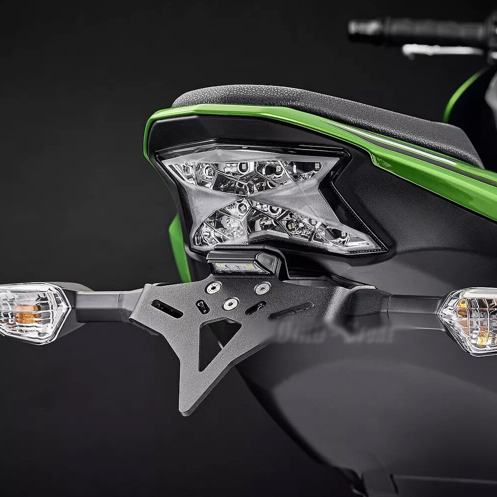 License Plate Holder Bracket With LED Rear Light for Kawasaki Z900 2018-2024