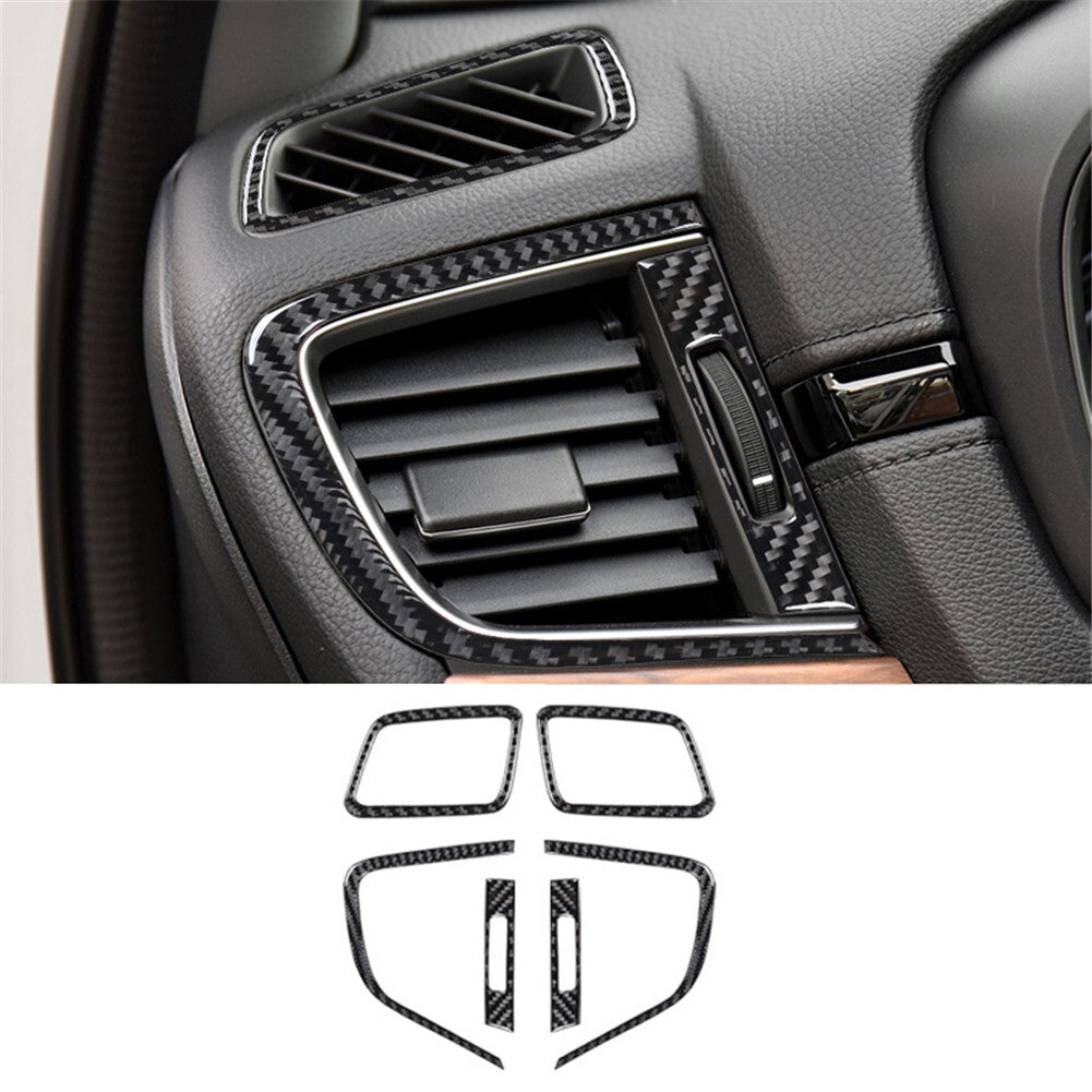 6Pcs Carbon Fiber Interior Air Vent Outlet Cover Trim for Honda CR-V 2017-2021