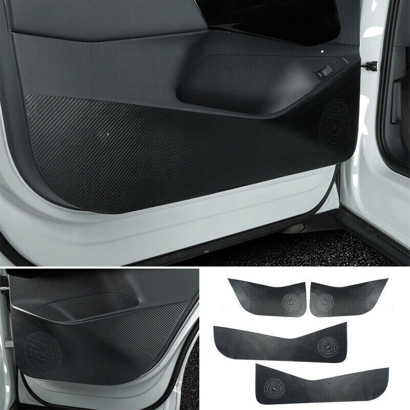for VW ID.4 2021-2023 Carbon Fiber Leather Inner Door Anti-Kick Panel Cover trim