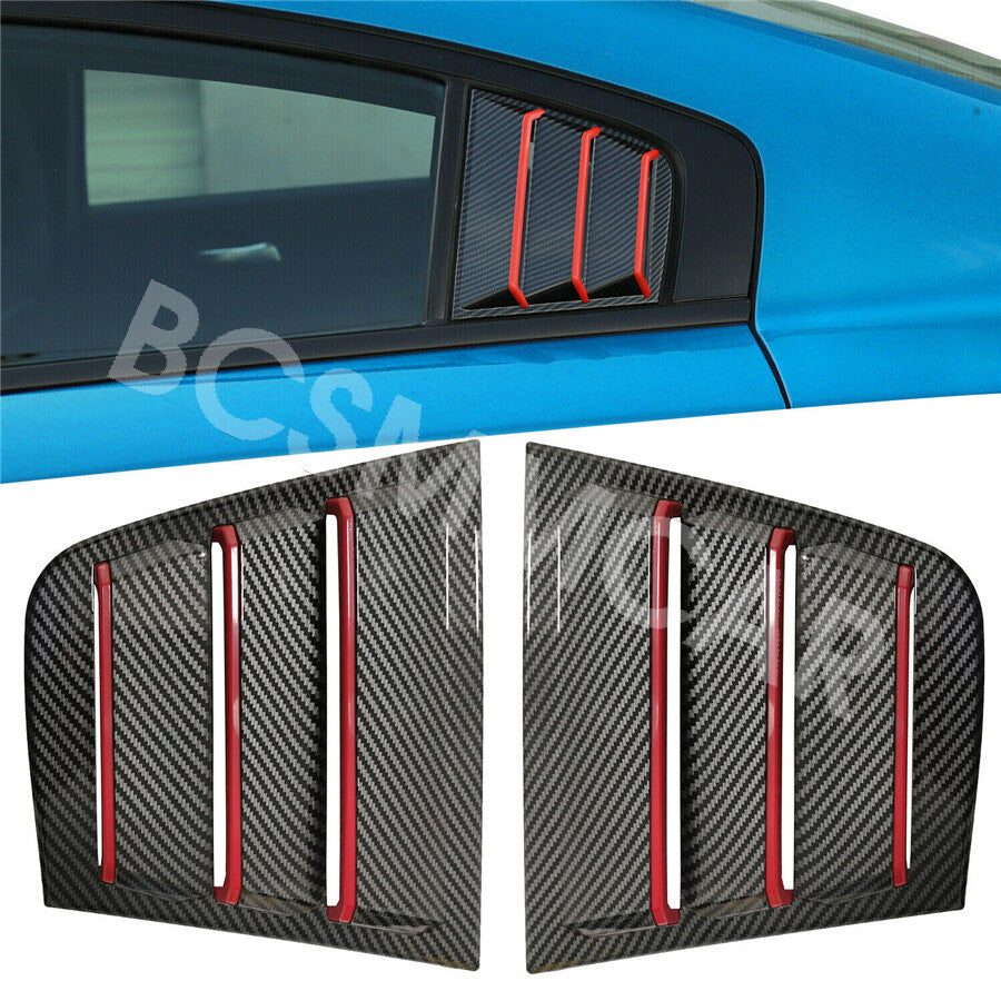 Rear Side Window Blinds Louver Cover Fit for Dodge Charger 2011-2021 Accessories