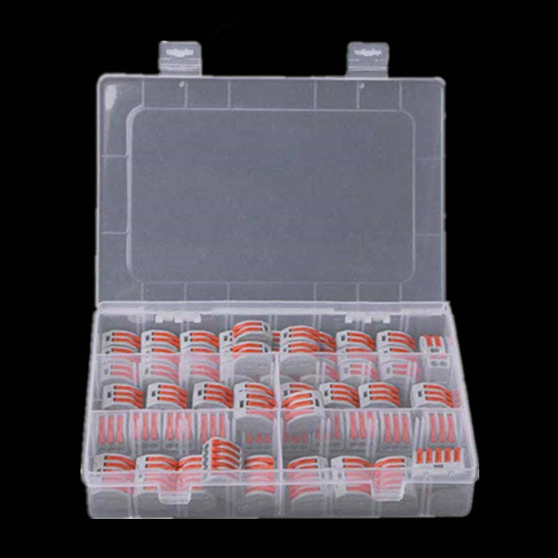 60Pc Car Wire Terminal Spring Lever Nut Terminal Block Reusable Cable Connector