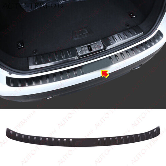 Black Outer Rear Bumper Sill Cover Protector Trim for Jaguar F-Pace 2019-2023