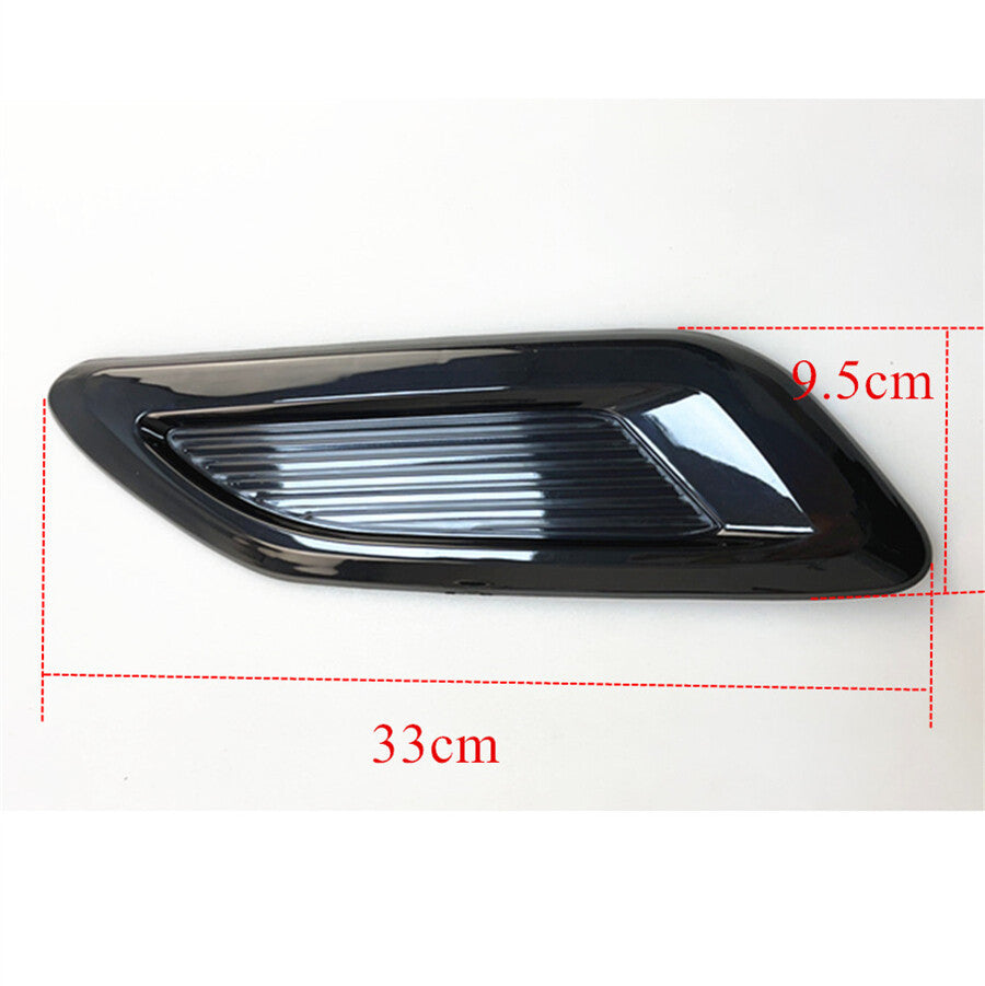 3x Glossy Black ABS Car Air Flow Intake Hood Scoop Vent Bonnet Decorative Cover