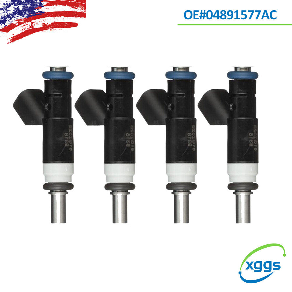 4PCS Fuel Injectors for Dodge Avenger Caliber for Chrysler 200 04891577AB 04891577AC