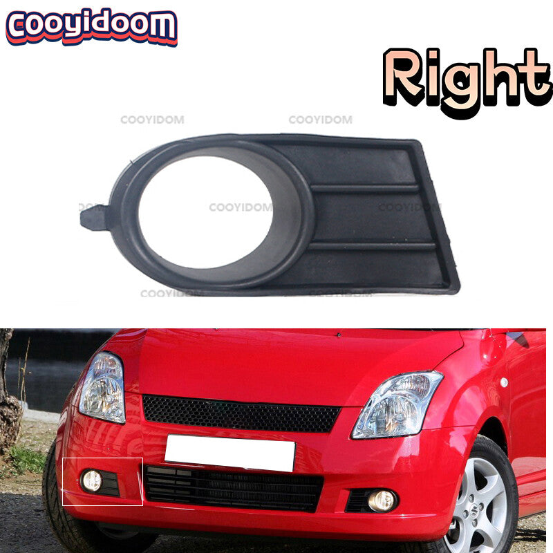 Right front bumepr fog light grille with black cover frame for Suzuki for Swift 2005 2006