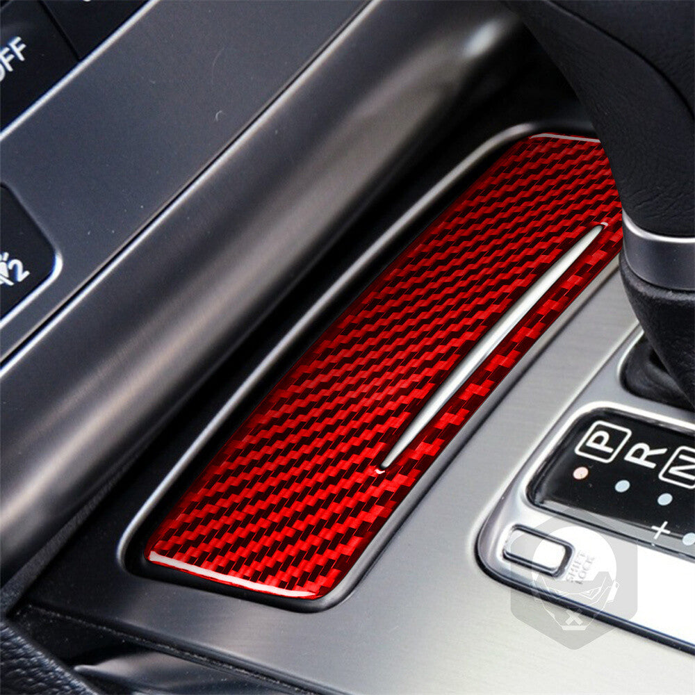 Red Carbon Fiber Cigarette Lighter Panel Cover Trim for Infiniti G37 2007-2009