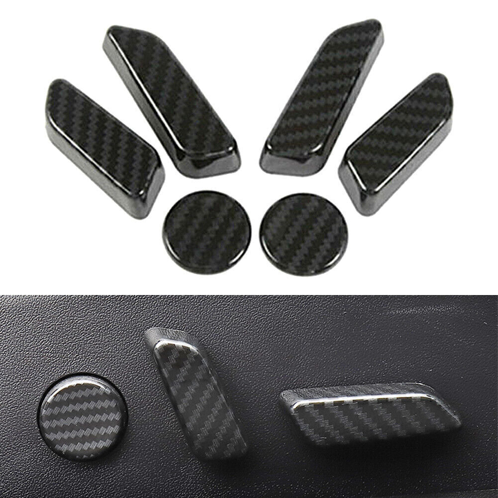 Inner Car for Seat Handle Cover Trim for Tesla Model 3 2017 18 2019 Carbon Fiber 6PC
