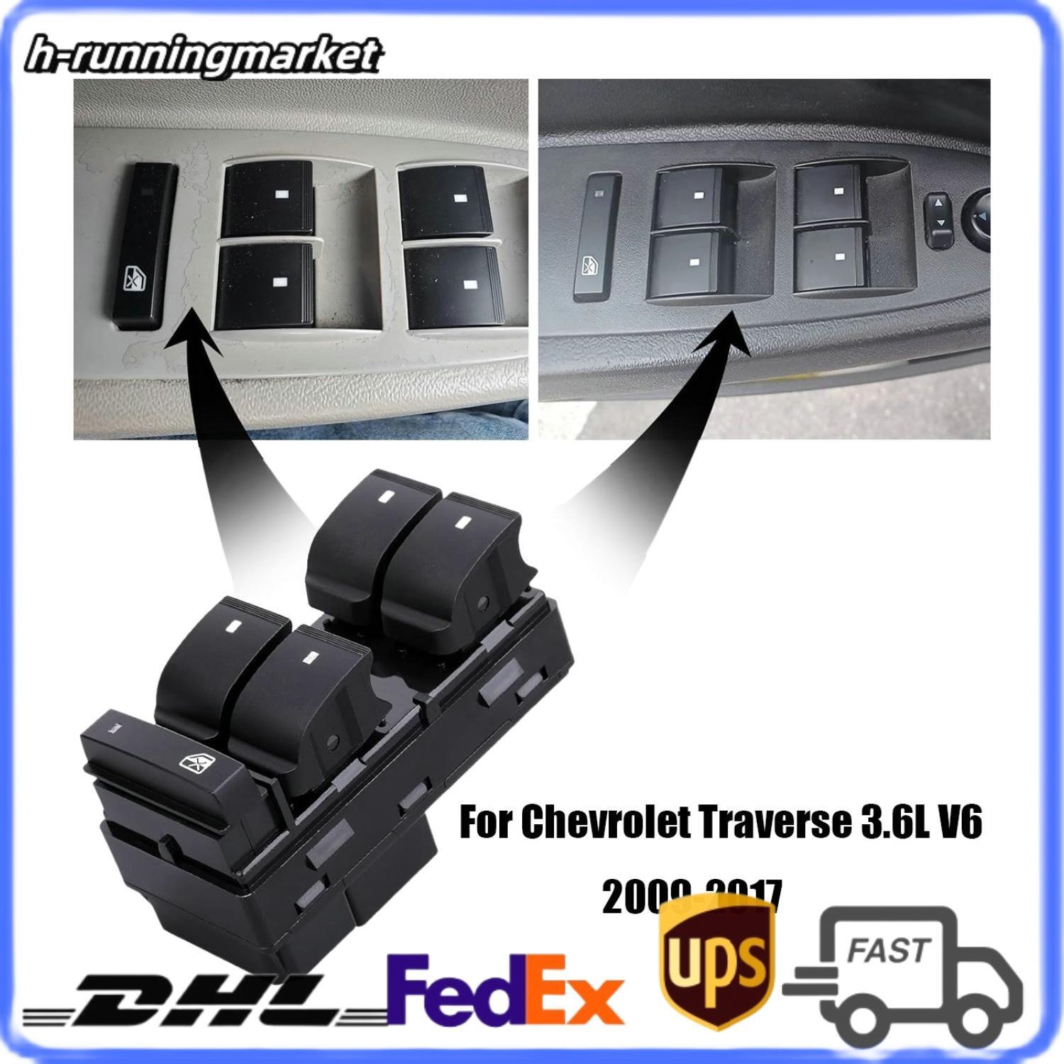 Front Left Power Window Switch for Chevrolet Traverse 3.6L V6 2009-2017 25951963