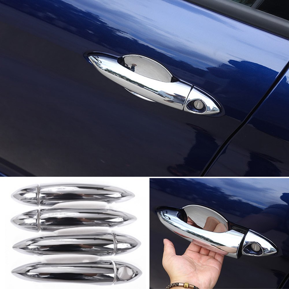 8¡Á Chrome ABS Outer Side Door Handle Trim for Alfa Romeo Giulia / for Stelvio 2017-20