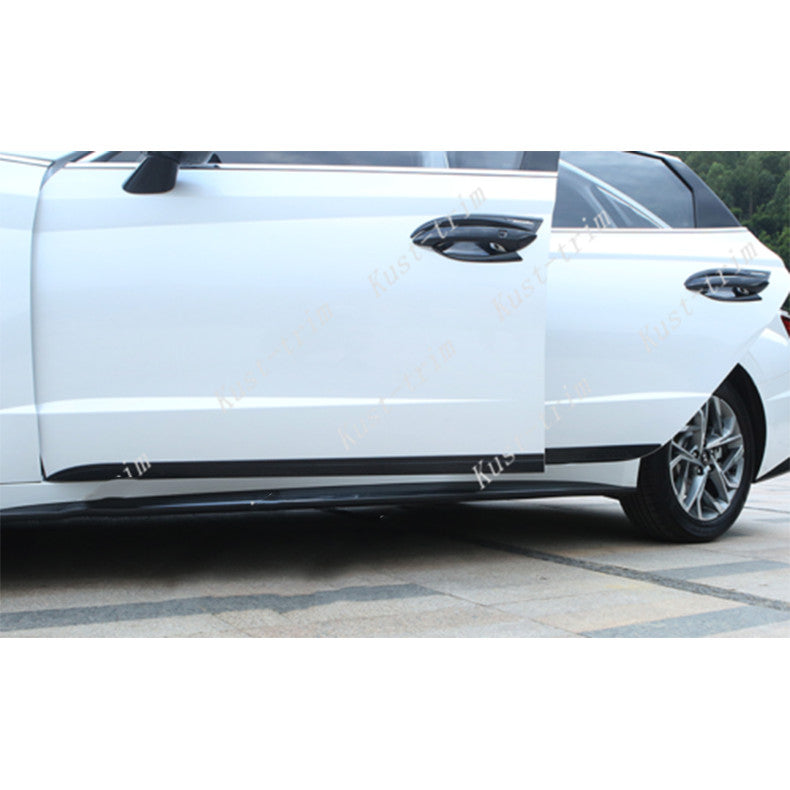 for Hyundai Sonata 2020-23 Black ABS Body Door Side Molding Guard Cover Trim Set