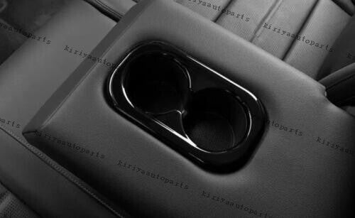 for Honda CR-V CRV 2023-2024 Glossy Black Rear Water Cup Panel Cover Trim 1PCS