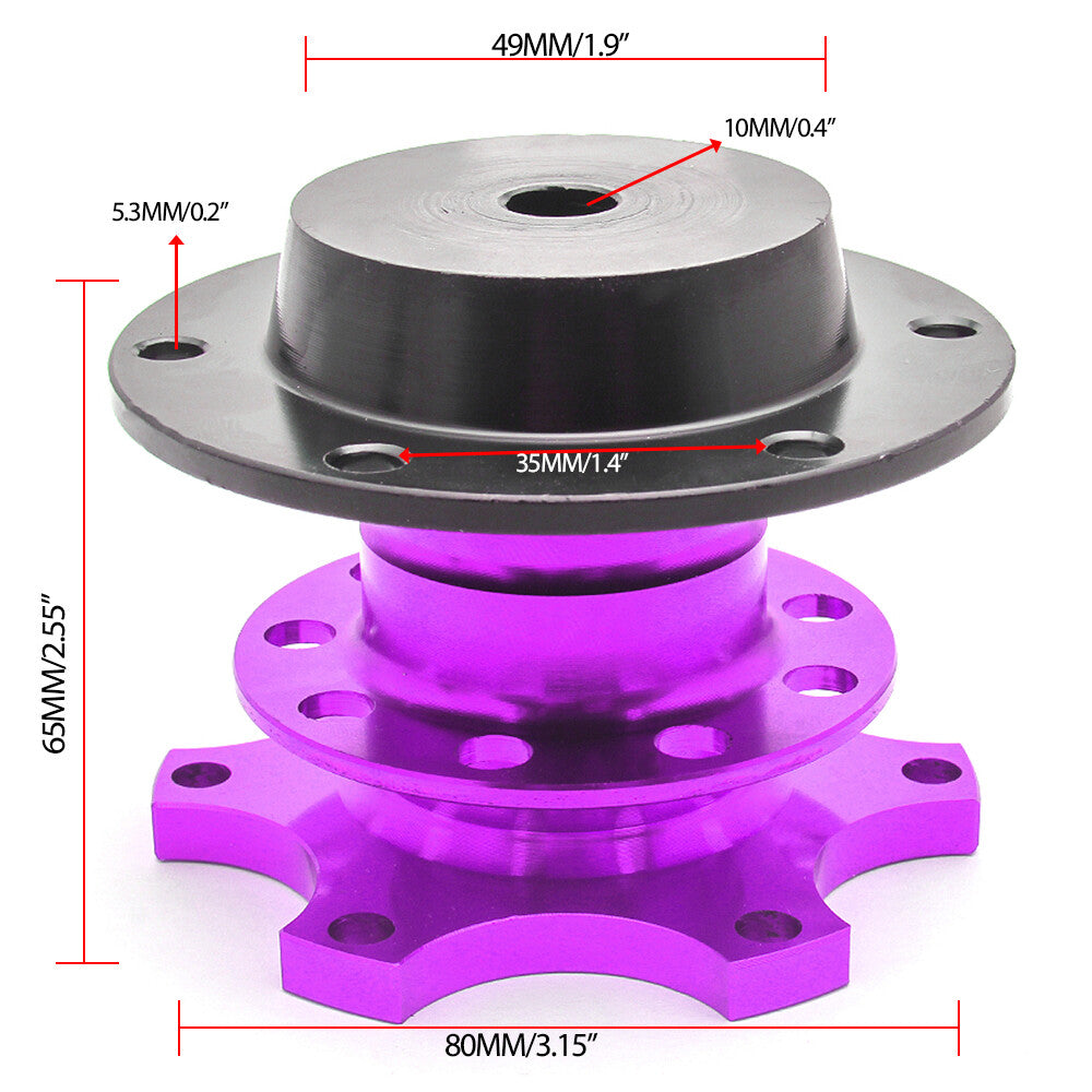 Sports Steering Wheel Quick Release Snap Off Boss Hub Adapter Purple Universal