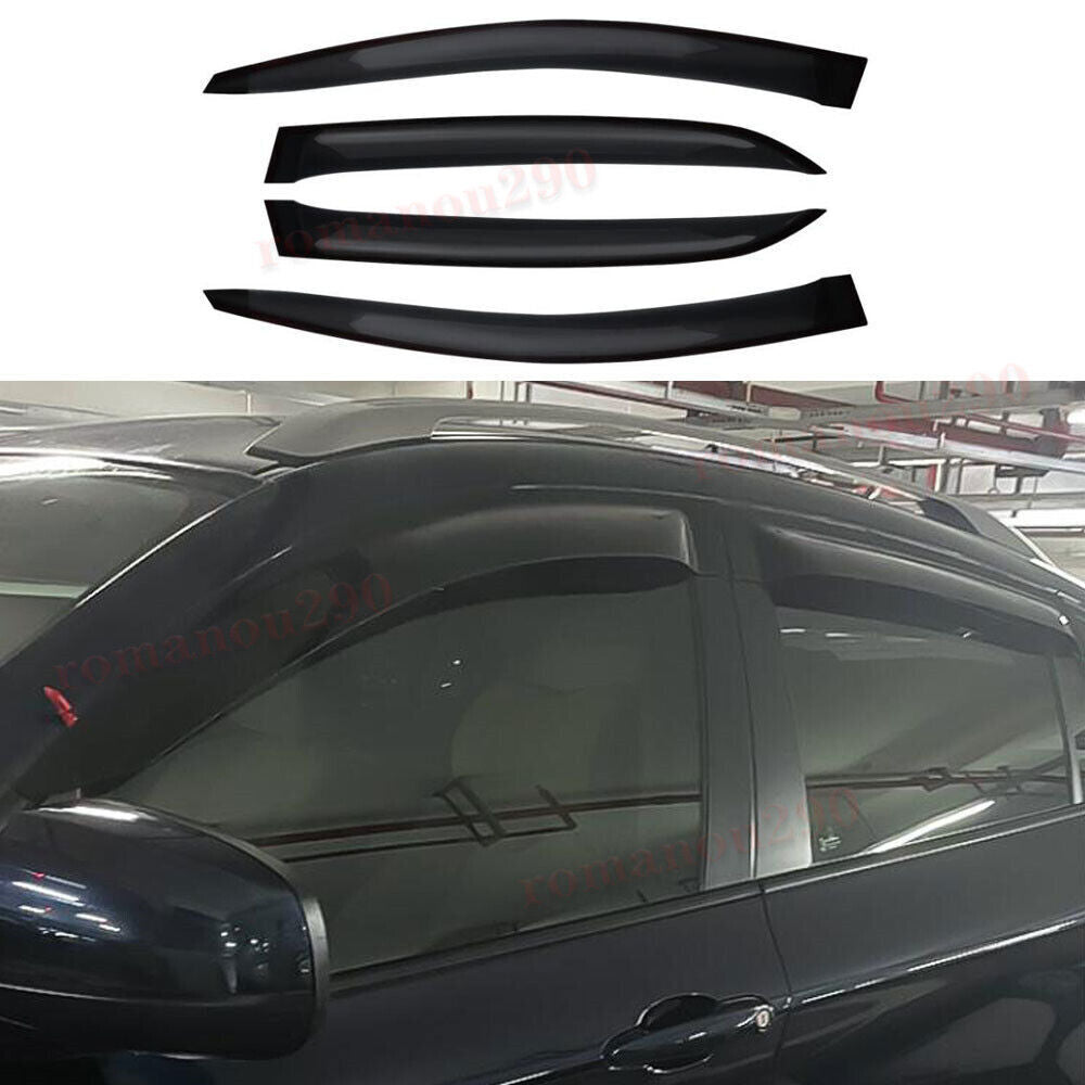 for BMW X5 2008-2013 Smoke Side Window Wind Visors Sun Rain Guard Vent Deflector
