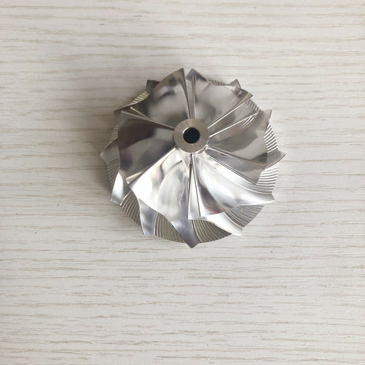 K16 52.20/66.56 mm 6+6 blade turbine milling/aluminum 2618/billet compressor wheel