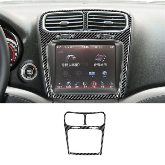 for Dodge Journey 2011-2017 3Pcs Central Control Display Trim Cover Carbon Fiber