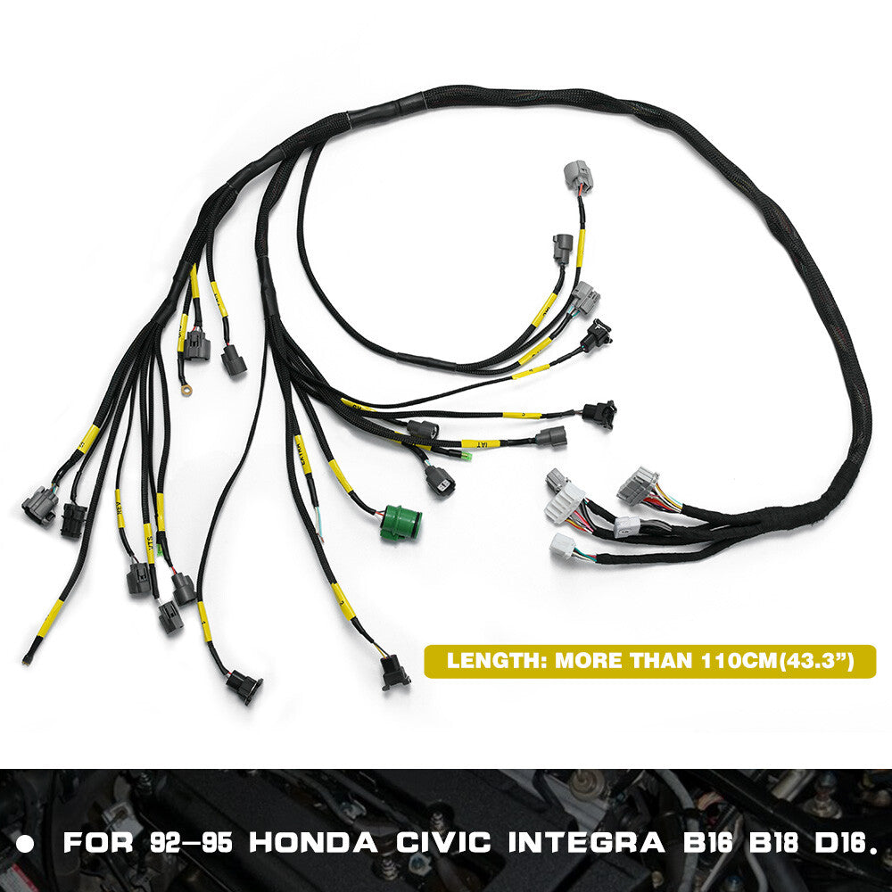 D B-Series Tucked Engine Harness For 92-95 for Honda for Civic Si EG EJ Style OBD1