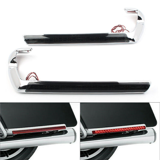 2x Saddlebag LED Side Marker Light Smoke Lens Fit for Harley Touring Road King 2014+