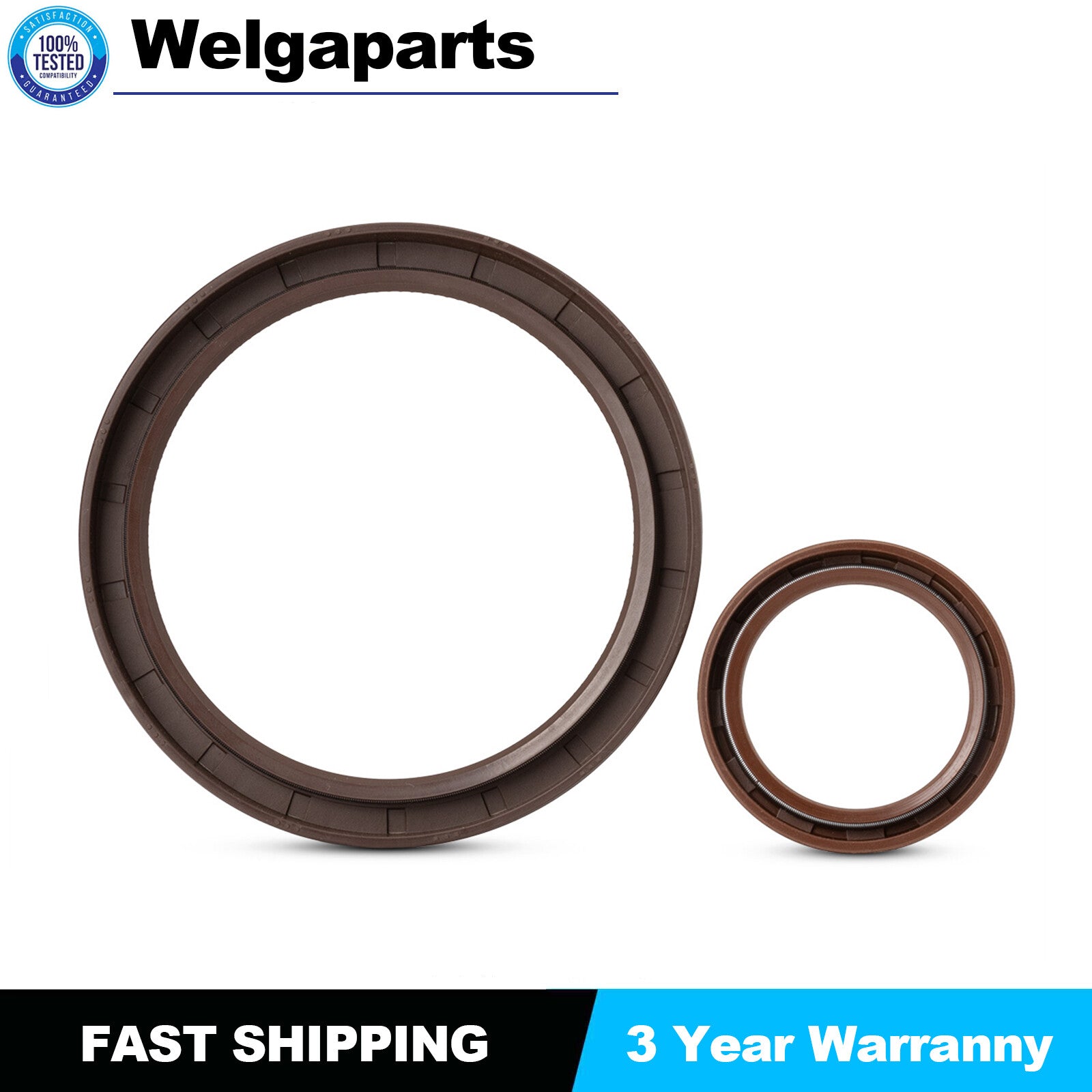2x Front  Rear Main Crankshaft Seal for Honda for Acura 91212-PR3-003 91214-PLE-003