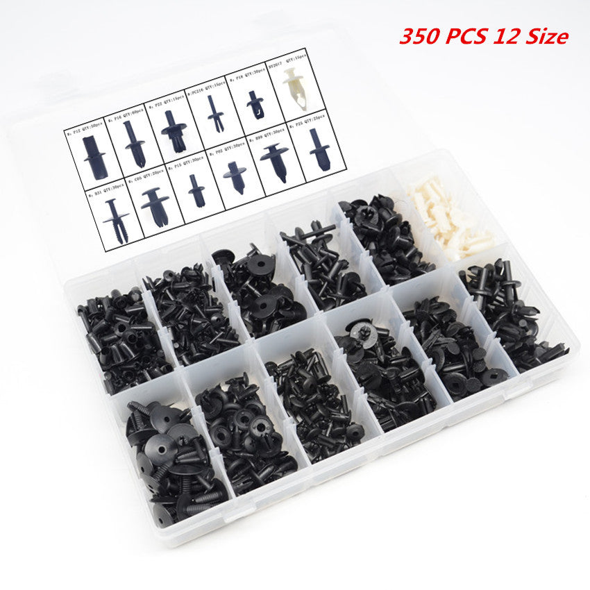 Car 350in1 Push Pin Rivet Trim Clip Buckle Panel Mouldings Kit Box