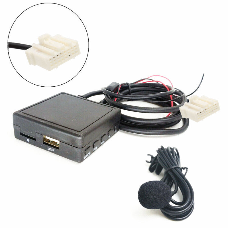 Car AUX USB Audio Cable Adapter Black Microphone Bluetooth 5.0 Mic for Mazda 3 6