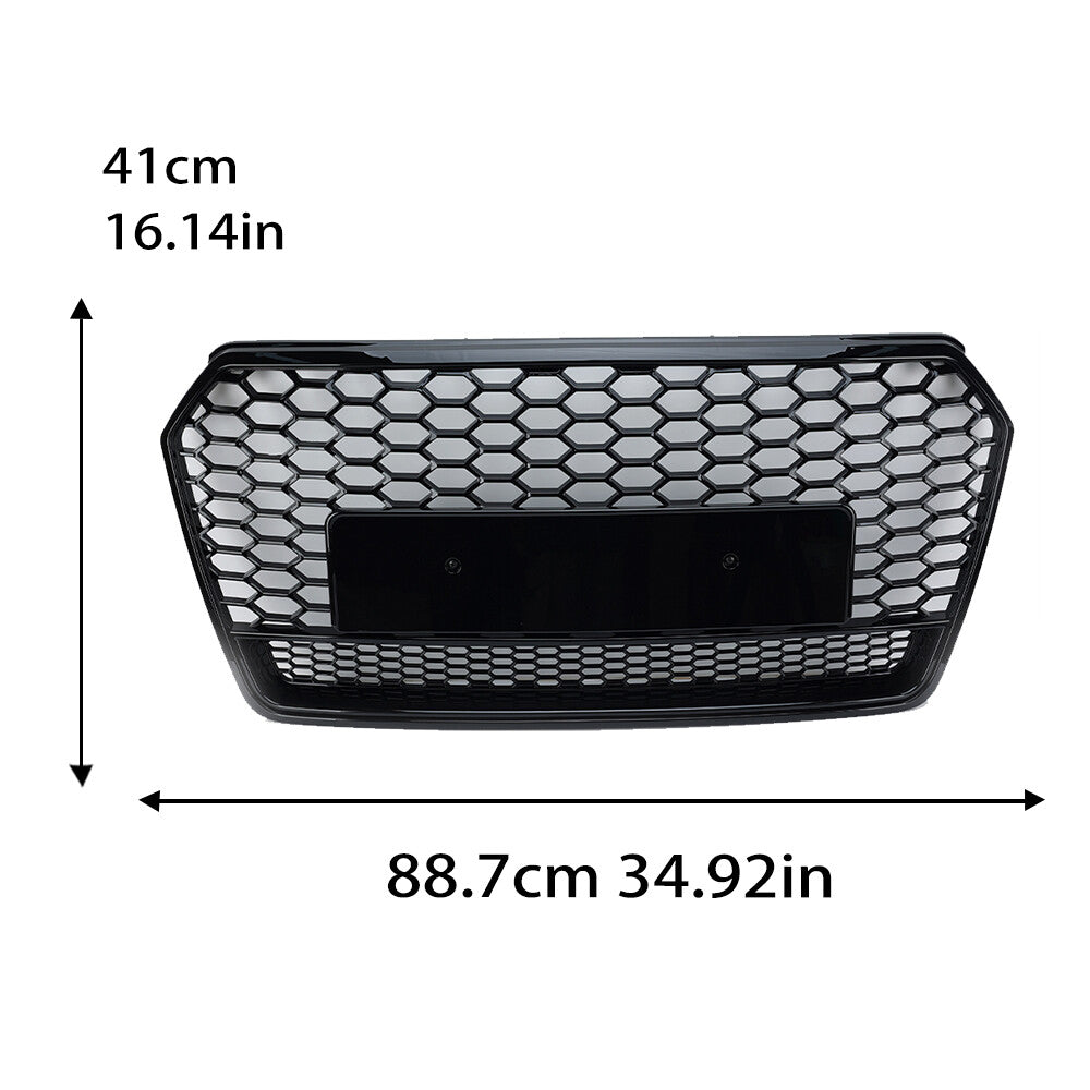 F¨¹r for Audi A7 2016-2018 K¨¹hlergrill Front Grill Gl?nzend Schwarz 4G8853651G NEU