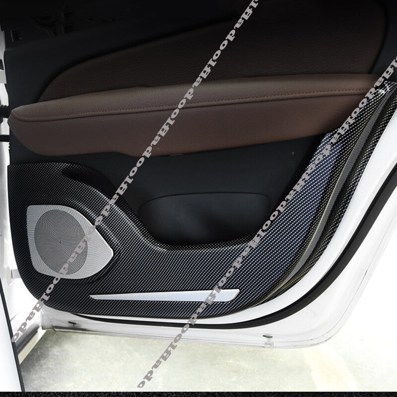 for Volvo S60 2019-2024 Carbon Fiber Inner Door Anti-Kick Protection Cover Trim