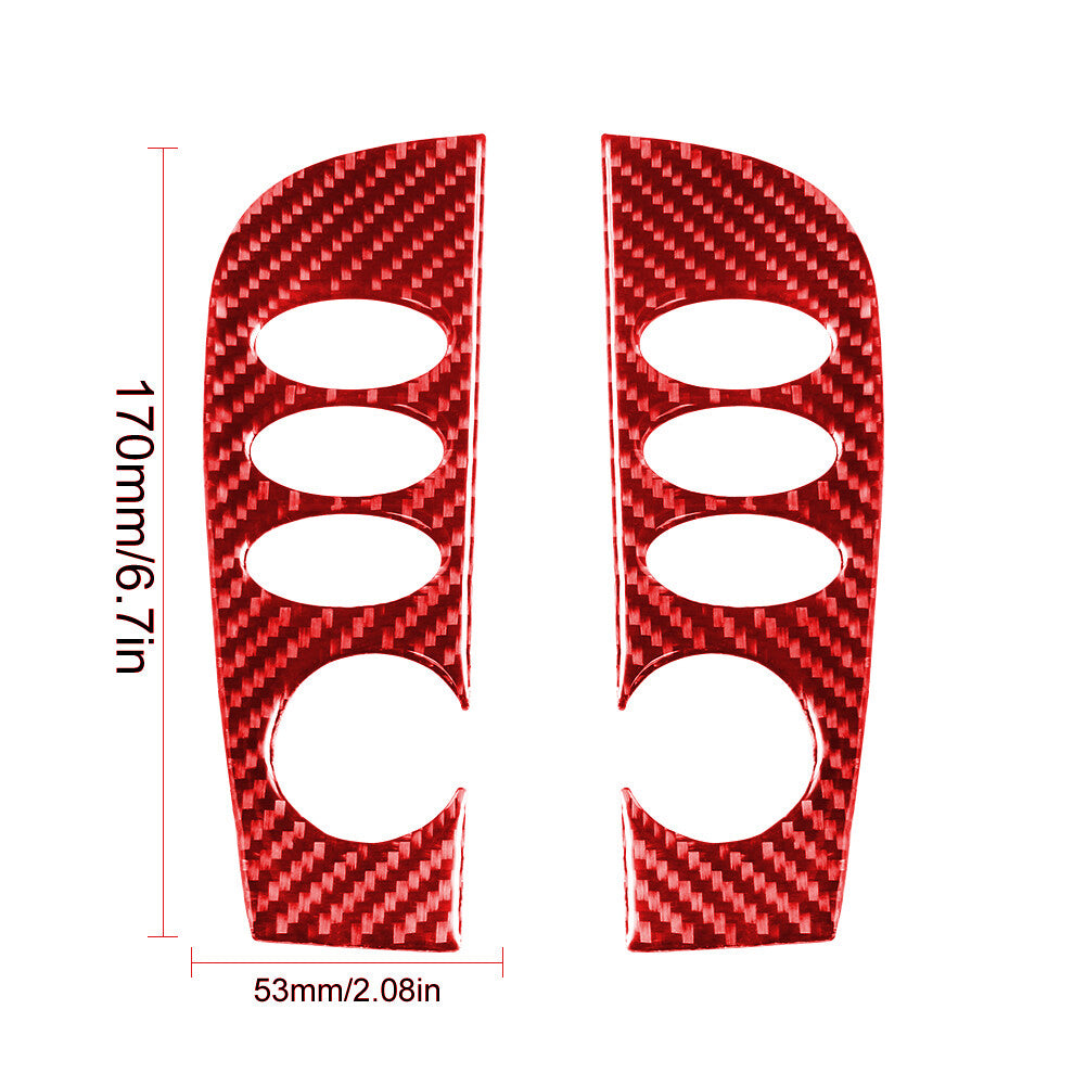 Red Carbon Fiber Radio Control Panel Cover Trim for Porsche Boxster 996 2002-04
