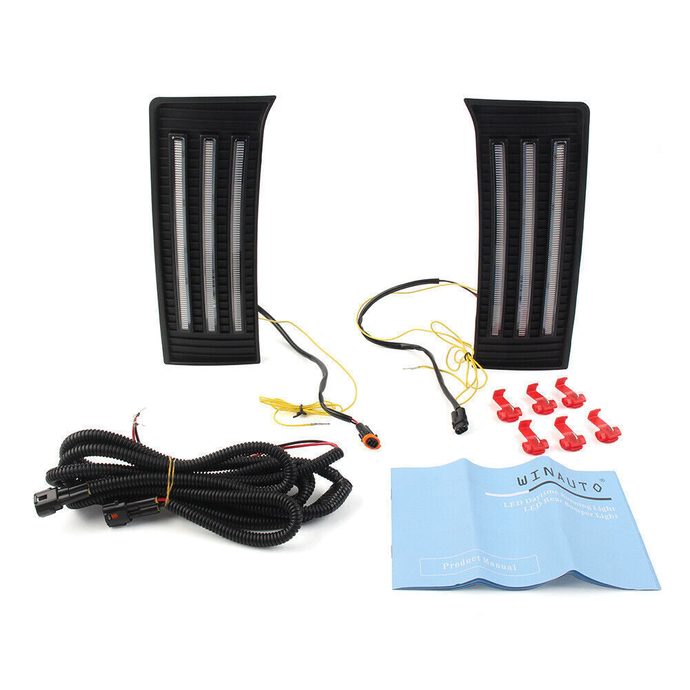 LED DRL Daytime Running Lights Turn Signals Fog Lamp for Toyota Tundra 2022-2023