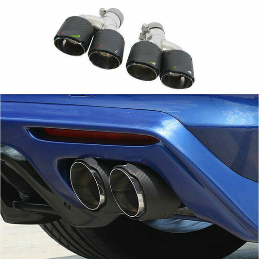 for Cadillac CT5 2019-20 Carbon Fiber Steel Rear Tail Exhaust Muffler Tip Pipe2