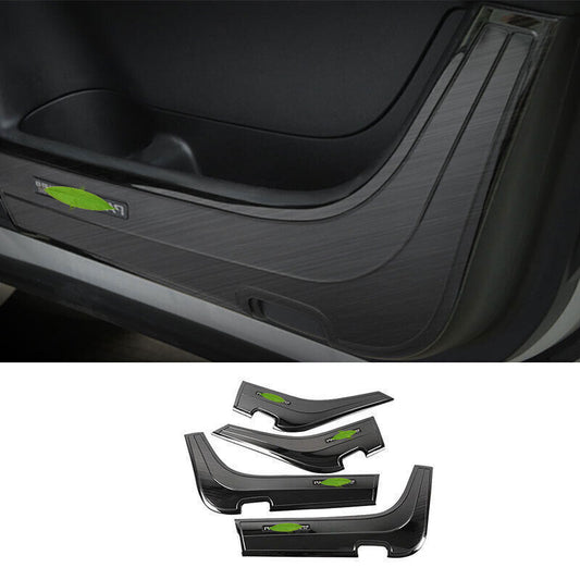 Black Steel Inner Door Anti-Kick Panel Cover Trim for Nissan Armada Y62 17-2020