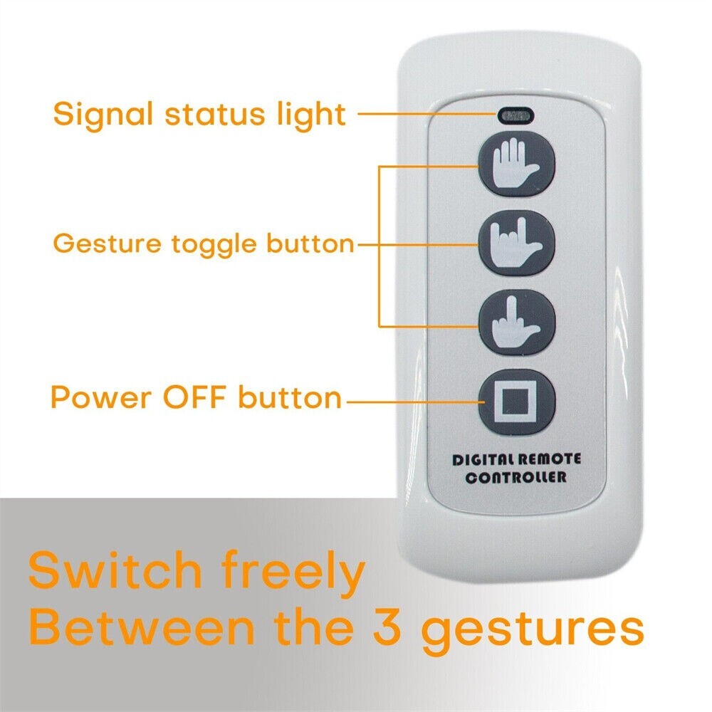 Finger Gesture Light with Remote LED Car Back Window Sign Hand Light Xmas Gift